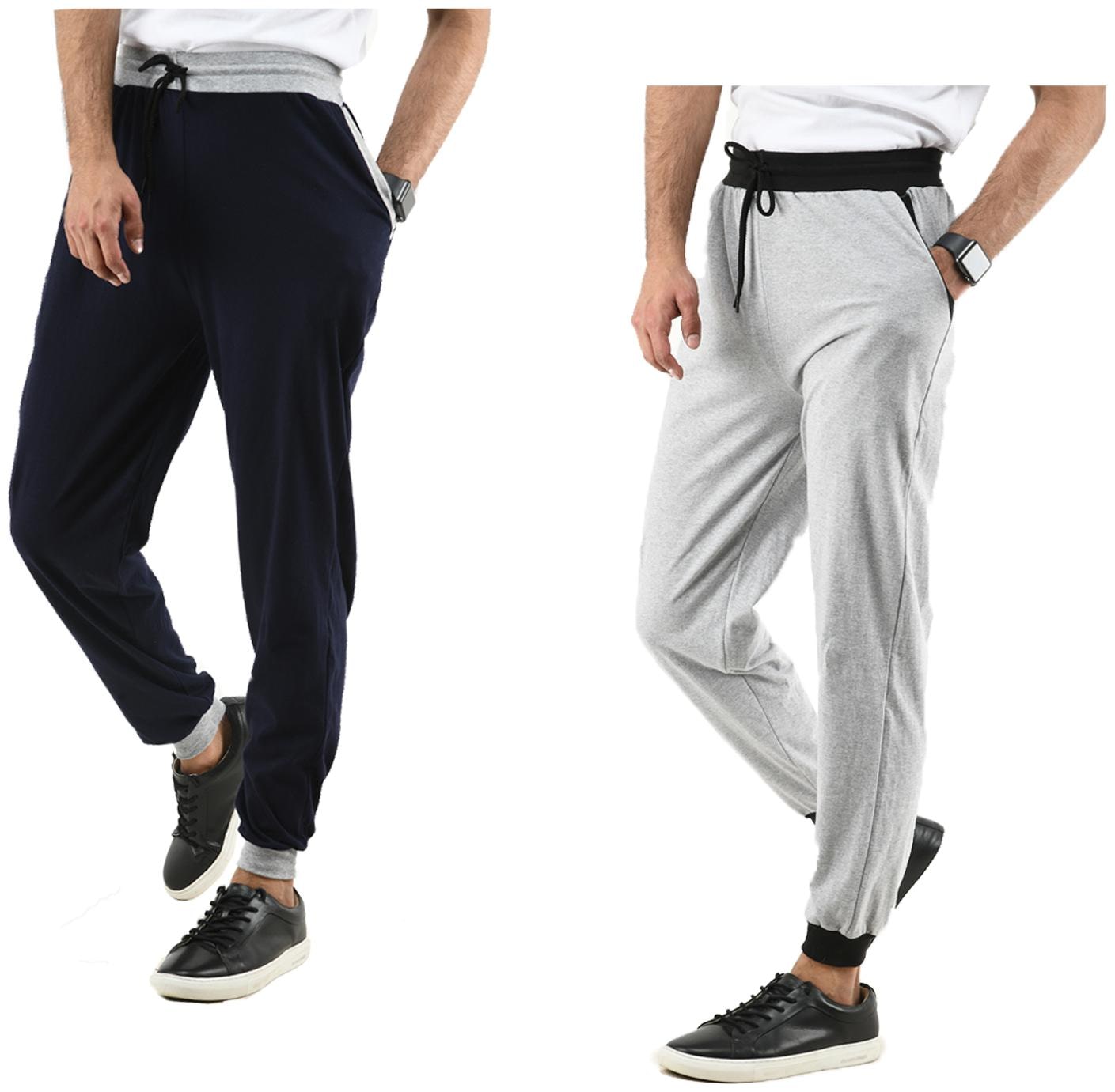 

Indiweaves Men Grey Blue Solid Regular fit Joggers