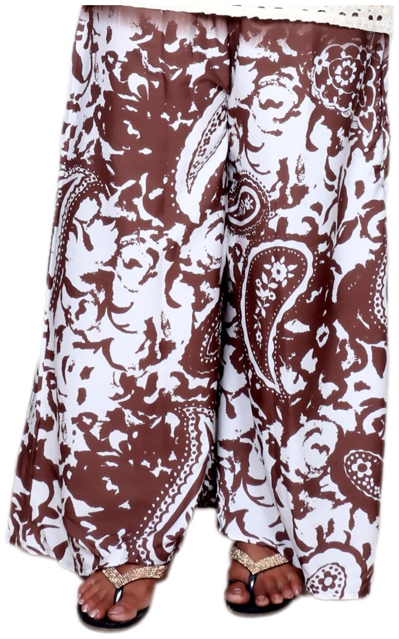 

IndiWeaves Fashion Women Brown Polyester Blend Palazzo