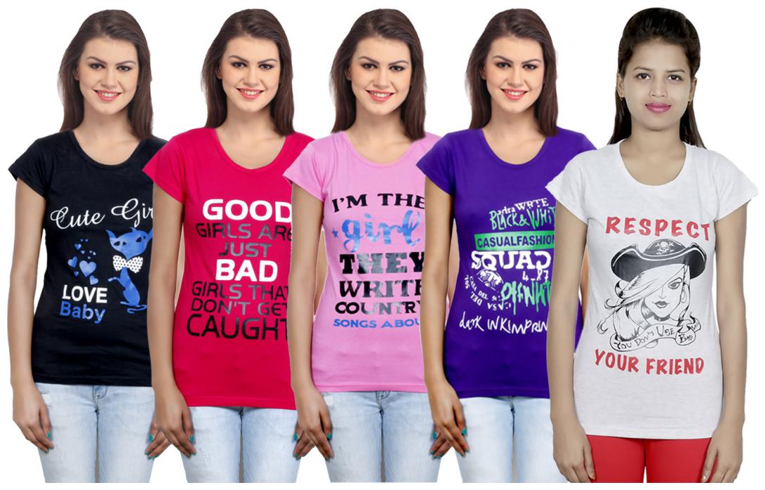 

IndiWeaves Girls Cotton T-Shirt(Pack Of 5 T-Shirt) Combo Offer