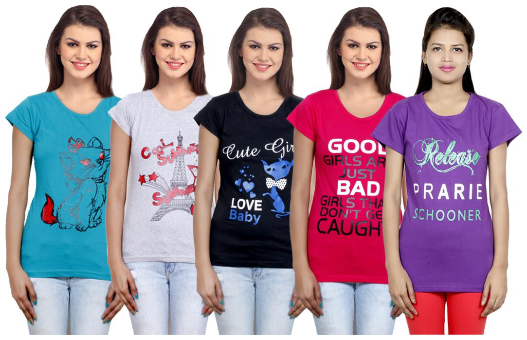 

IndiWeaves Girls Cotton T-Shirt(Pack Of 5 T-Shirt) Combo Offer