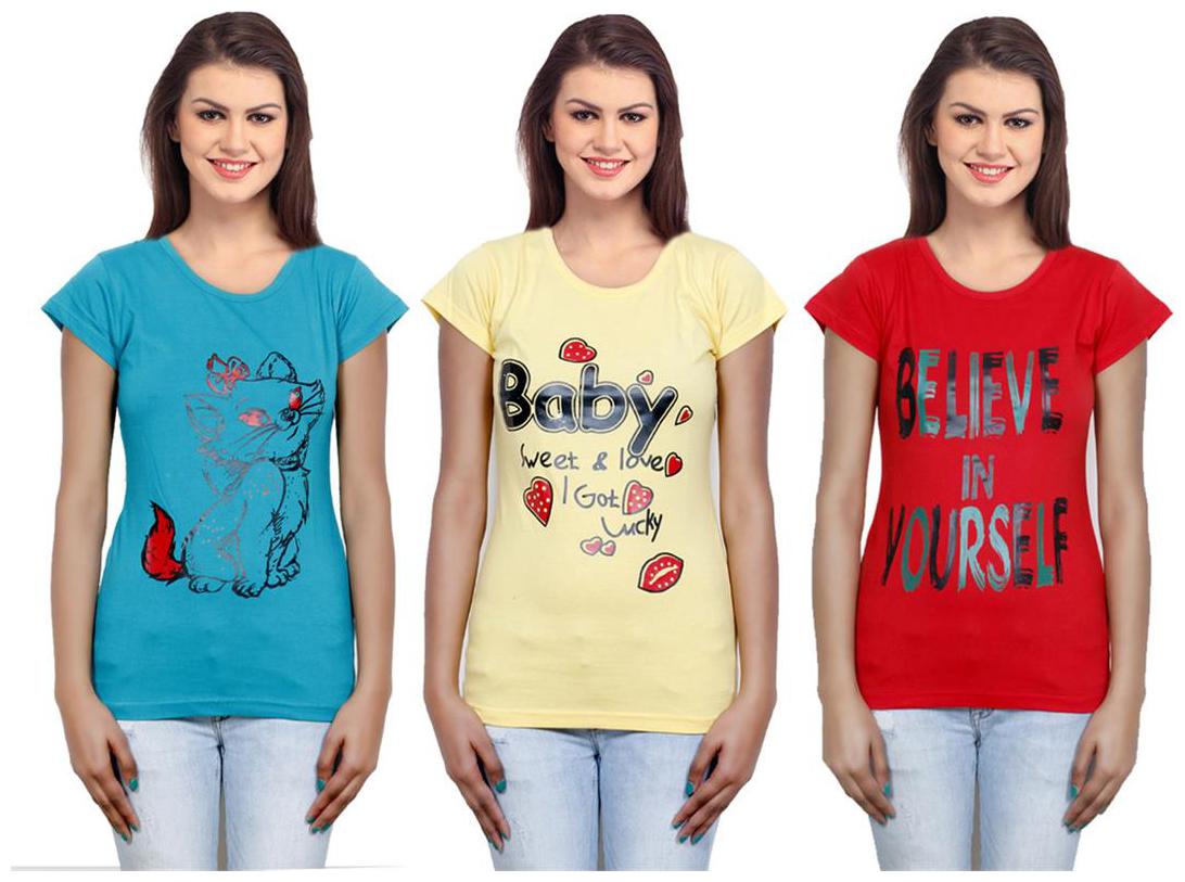 

IndiWeaves Girls Cotton Top Combo-3