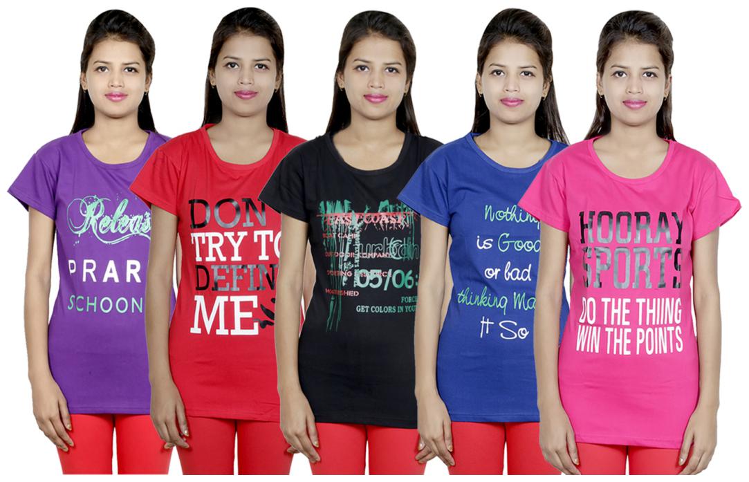 

IndiWeaves Girls Cotton T-Shirt(Pack Of 5 T-Shirt) Combo Offer