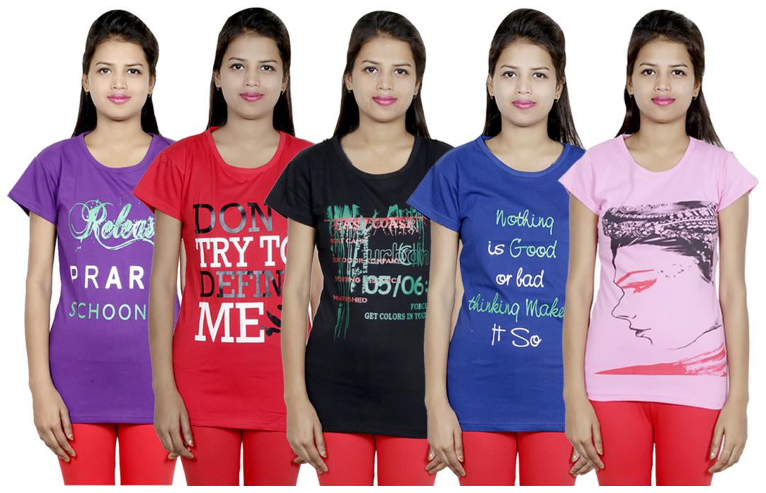 

IndiWeaves Girls Cotton T-Shirt(Pack Of 5 T-Shirt) Combo Offer
