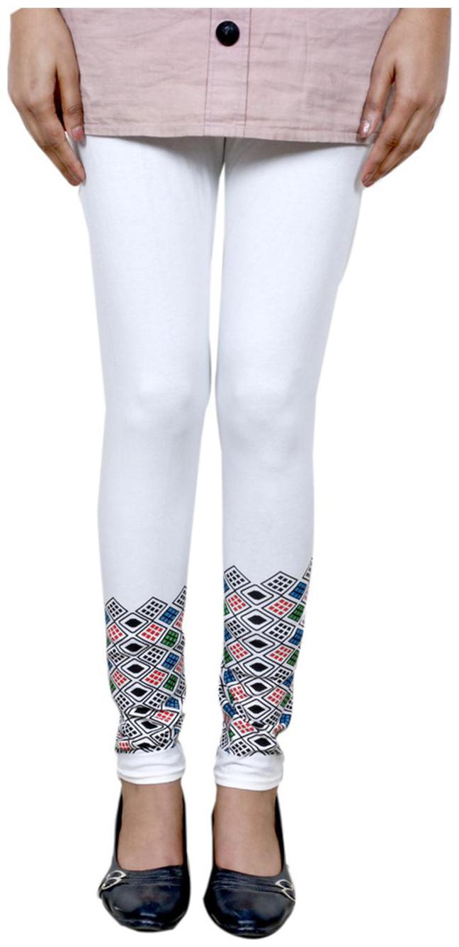 

Indiweaves Cotton Churidar - White