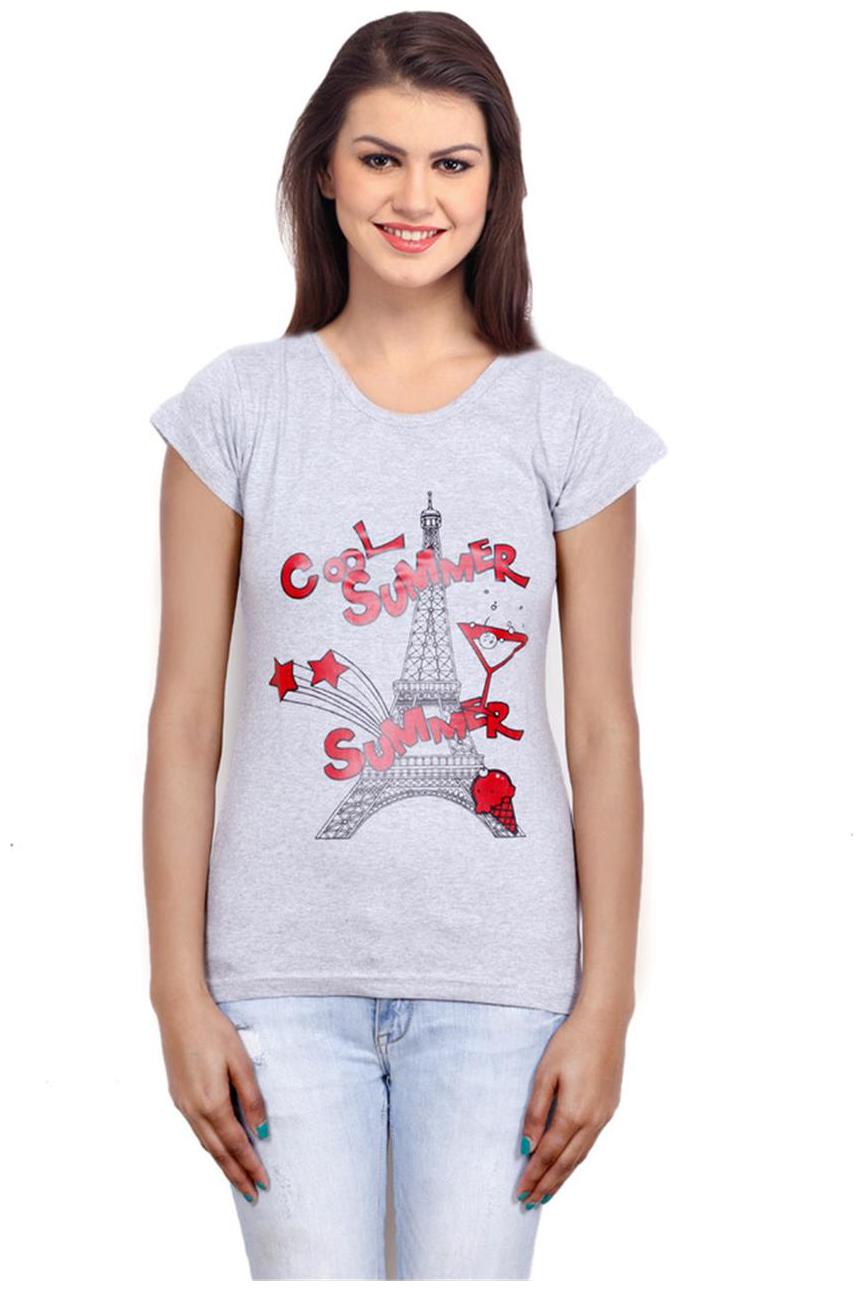 

IndiWeaves Girls Cotton Grey Top