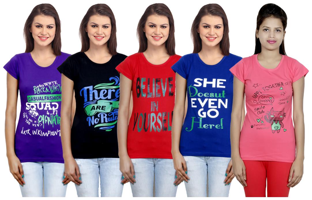 

IndiWeaves Girls Cotton T-Shirt(Pack Of 5 T-Shirt) Combo Offer