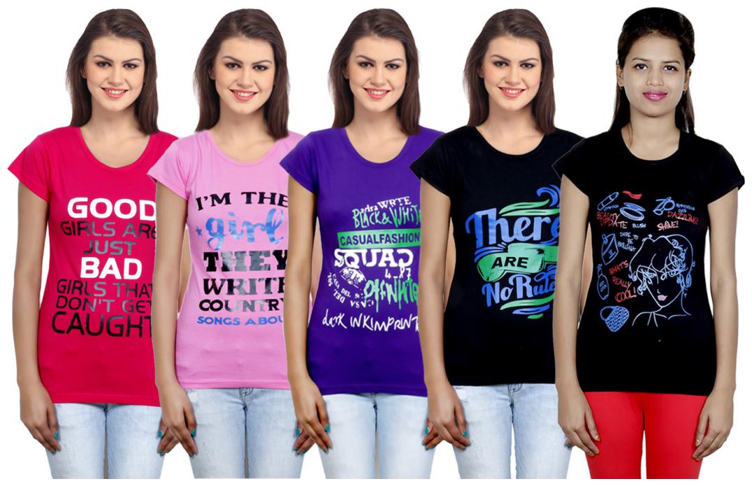 

IndiWeaves Girls Cotton T-Shirt(Pack Of 5 T-Shirt) Combo Offer