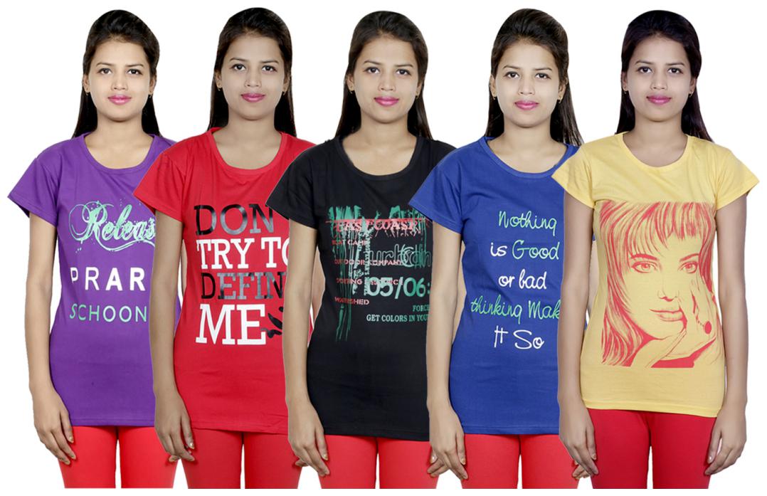 

IndiWeaves Girls Cotton T-Shirt(Pack Of 5 T-Shirt) Combo Offer