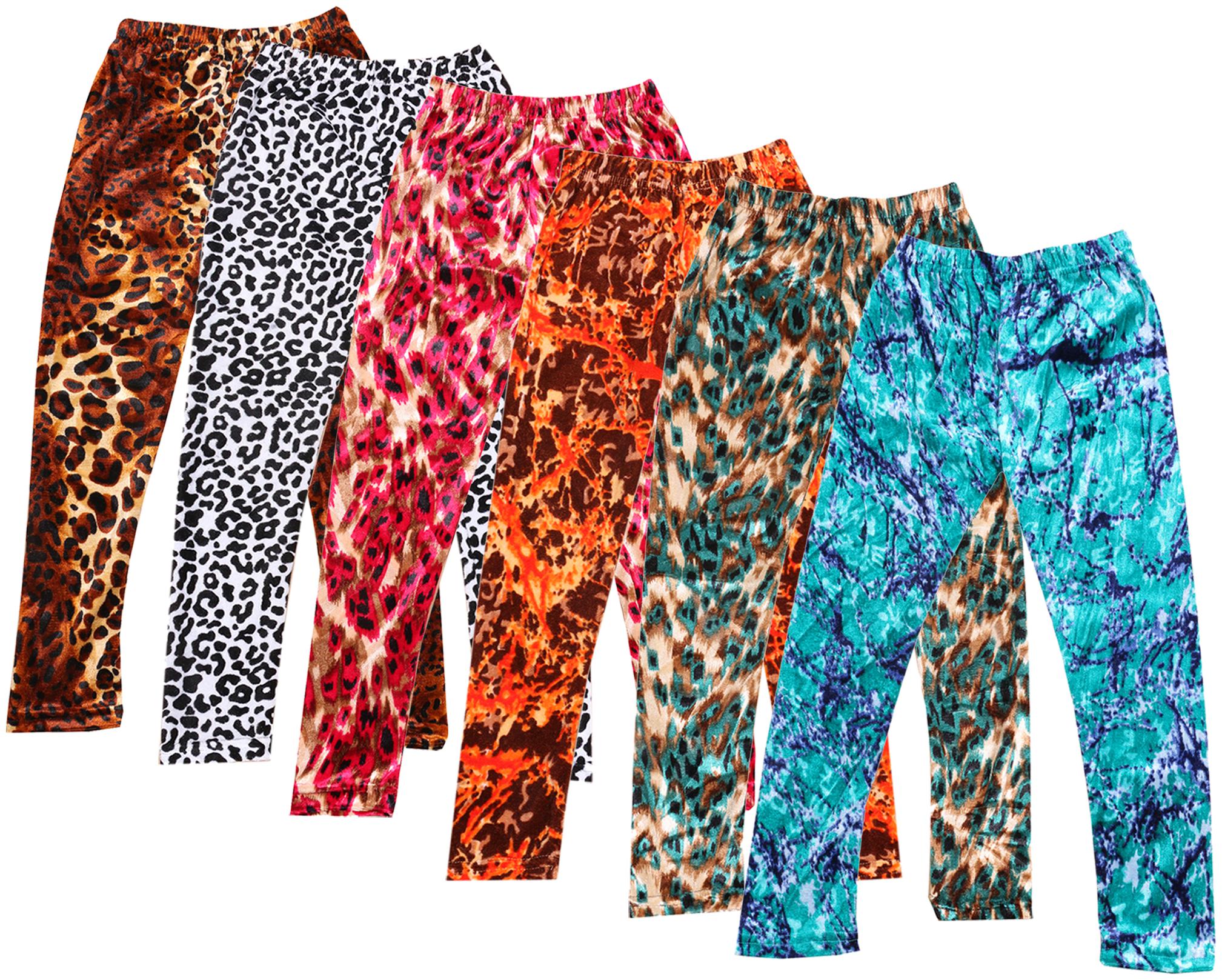 

IndiWeaves Girls Velvet Printed Leggings Pack of 6