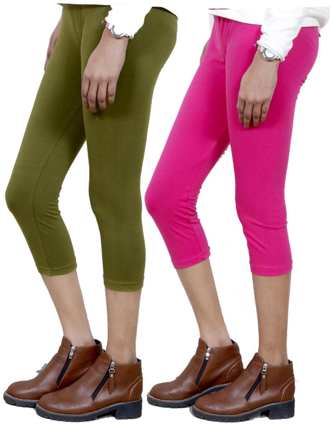 

IndiWeaves Girls Cotton Capri Combo-2