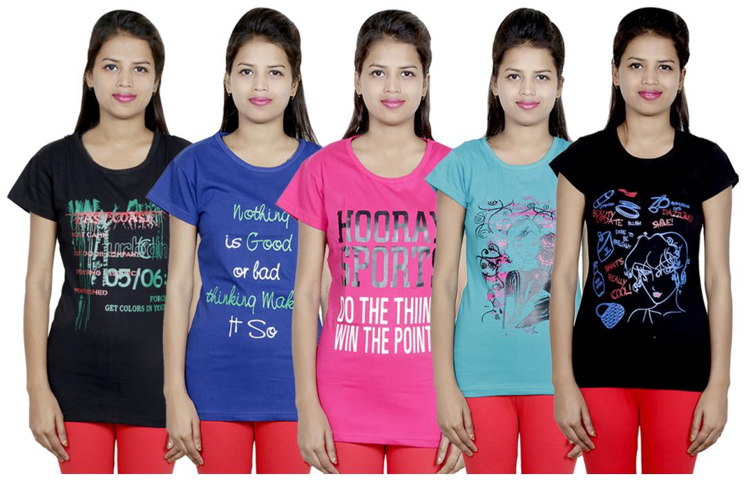

IndiWeaves Girls Cotton T-Shirt(Pack Of 5 T-Shirt) Combo Offer