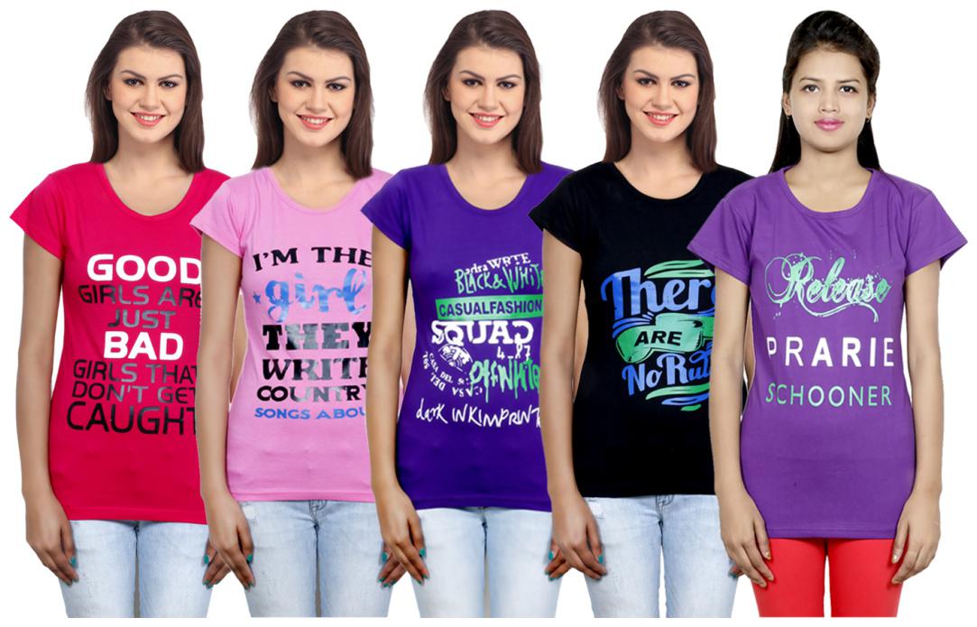 

IndiWeaves Girls Cotton T-Shirt(Pack Of 5 T-Shirt) Combo Offer