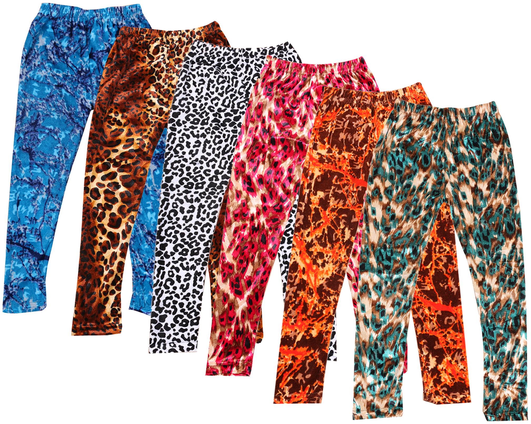 

IndiWeaves Girls Velvet Printed Leggings Pack of 6