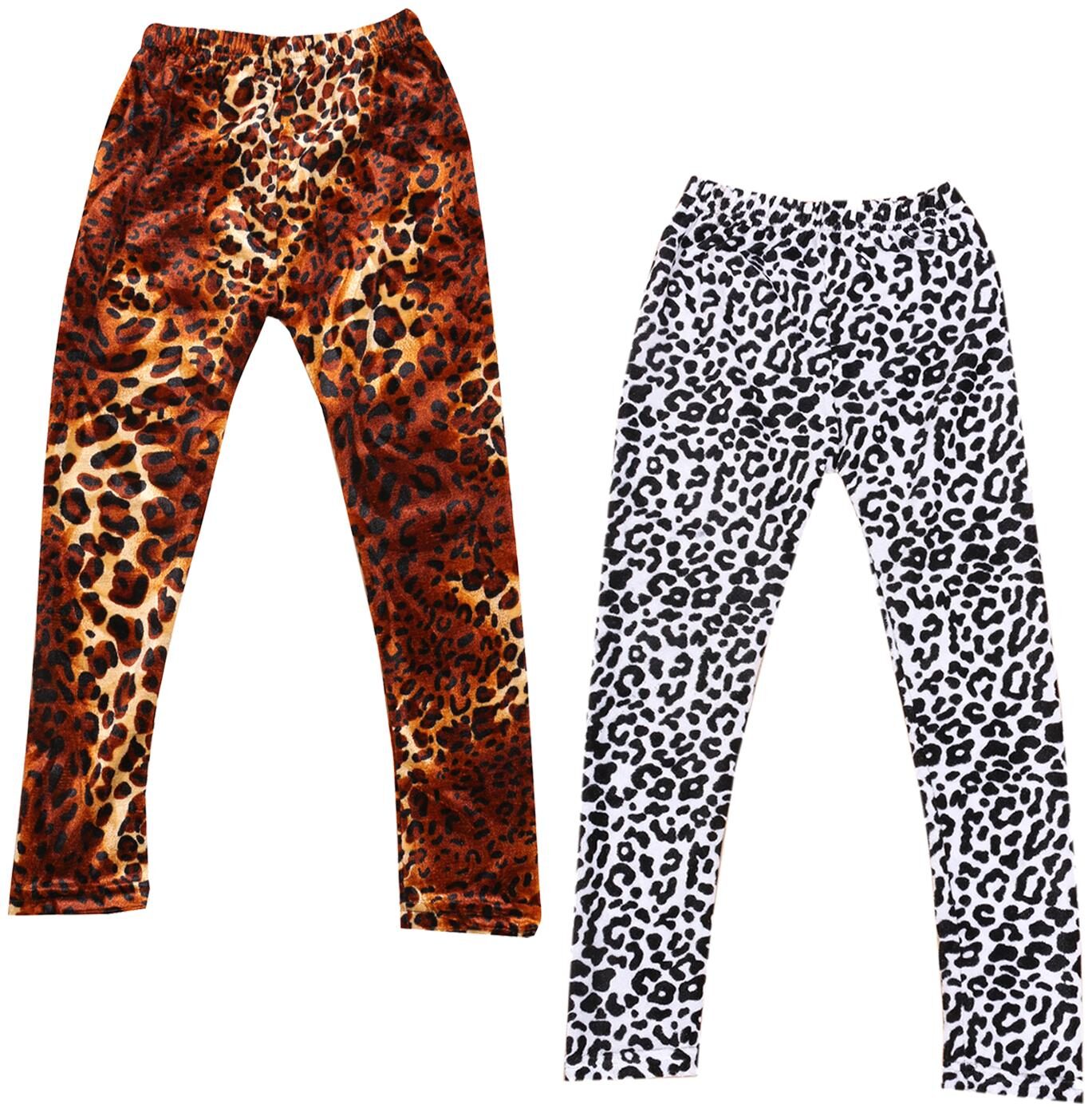 

IndiWeaves Girls Velvet Printed Leggings Pack of 2