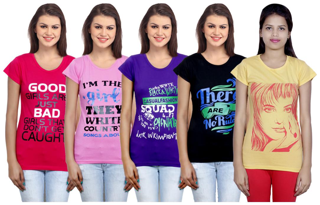 

IndiWeaves Girls Cotton T-Shirt(Pack Of 5 T-Shirt) Combo Offer