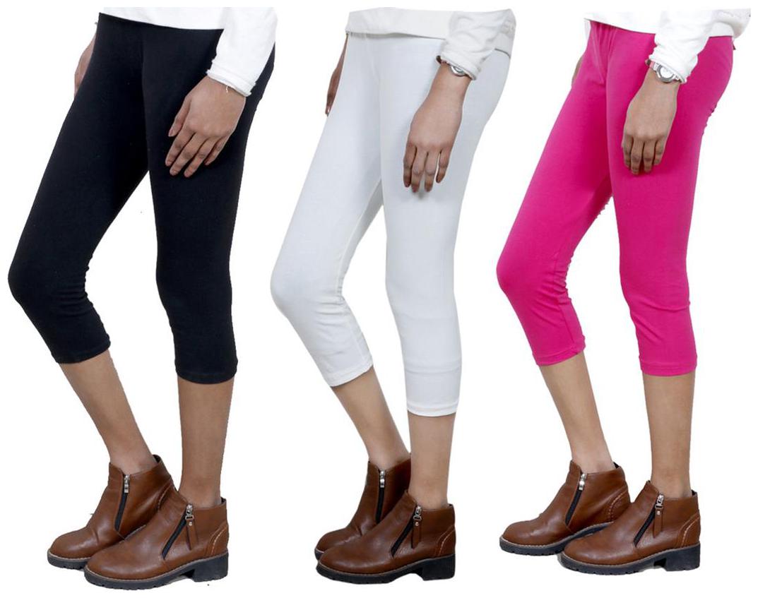 

IndiWeaves Girls Cotton Capri Combo-3