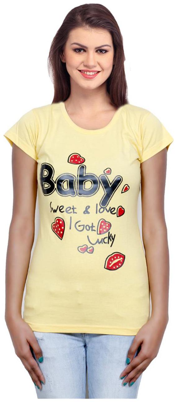 

IndiWeaves Girls Cotton Yellow Top