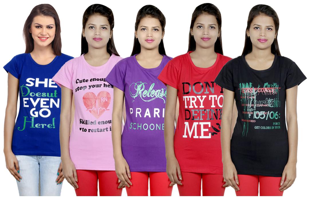 

IndiWeaves Girls Cotton T-Shirt(Pack Of 5 T-Shirt) Combo Offer