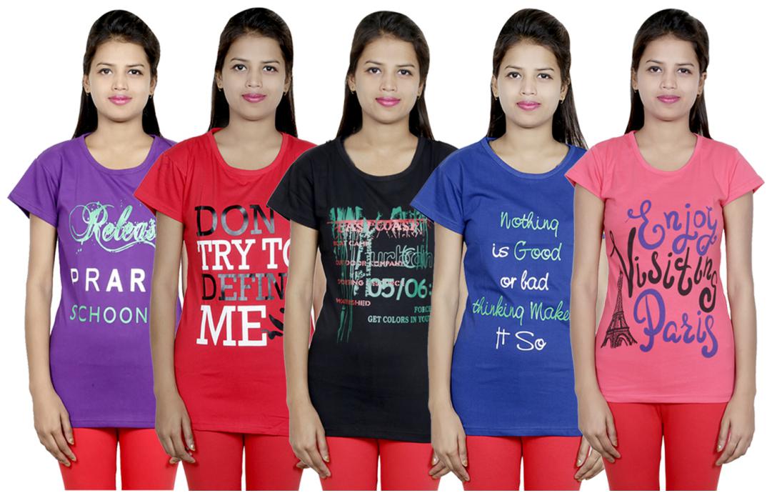 

IndiWeaves Girls Cotton T-Shirt(Pack Of 5 T-Shirt) Combo Offer