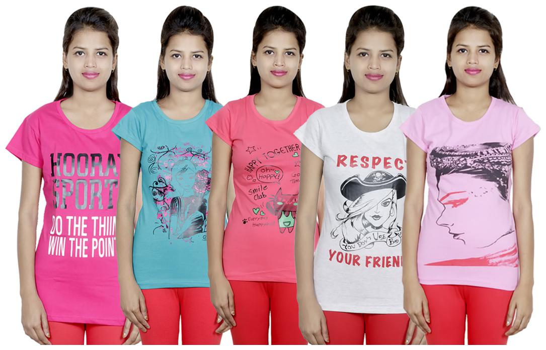 

IndiWeaves Girls Cotton T-Shirt(Pack Of 5 T-Shirt) Combo Offer