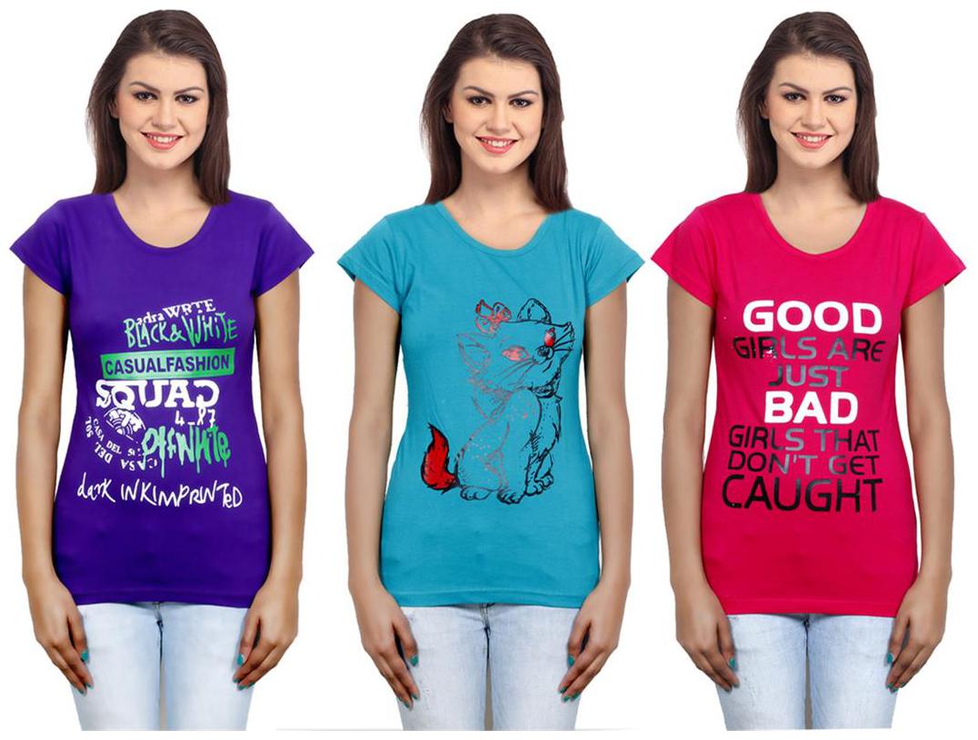 

IndiWeaves Girls Cotton Top Combo-3