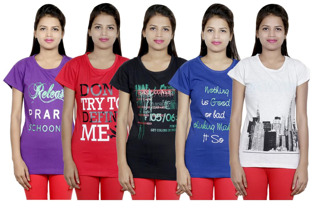 

IndiWeaves Girls Cotton T-Shirt(Pack Of 5 T-Shirt) Combo Offer