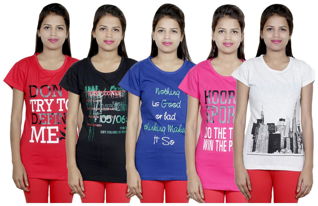 

IndiWeaves Girls Cotton T-Shirt(Pack Of 5 T-Shirt) Combo Offer