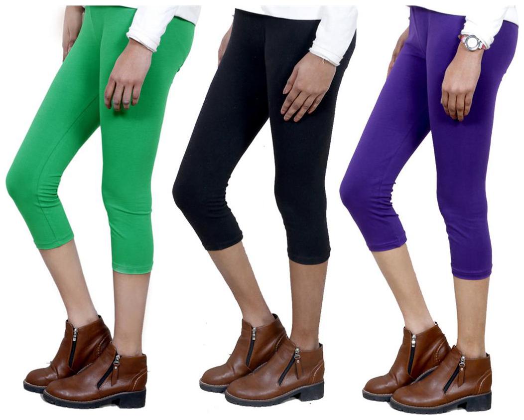 

IndiWeaves Girls Cotton Capri Combo-3
