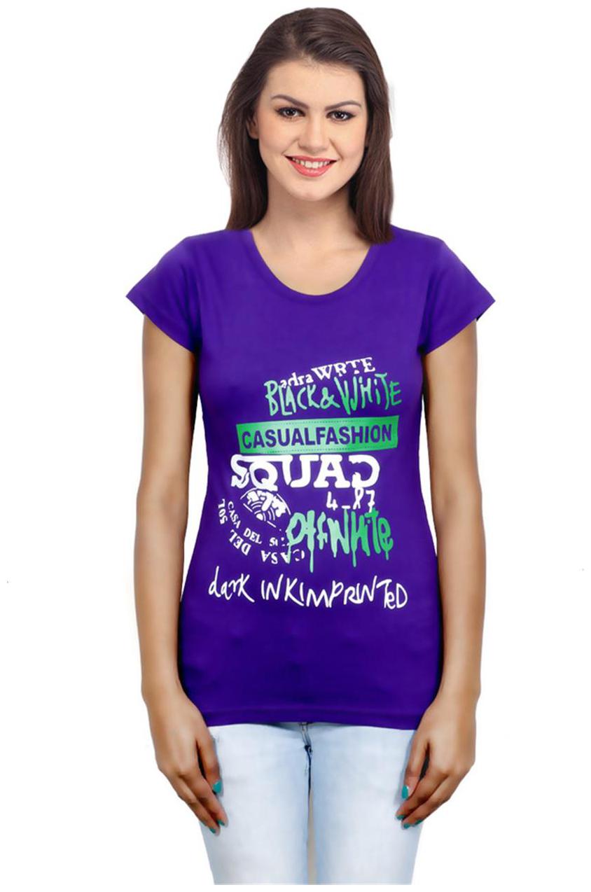 

IndiWeaves Girls Cotton Purple Top