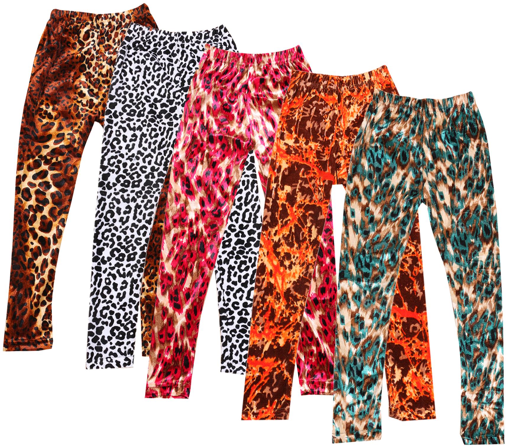 

IndiWeaves Girls Velvet Printed Leggings Pack of 5