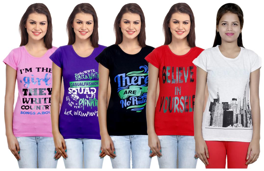 

IndiWeaves Girls Cotton T-Shirt(Pack Of 5 T-Shirt) Combo Offer