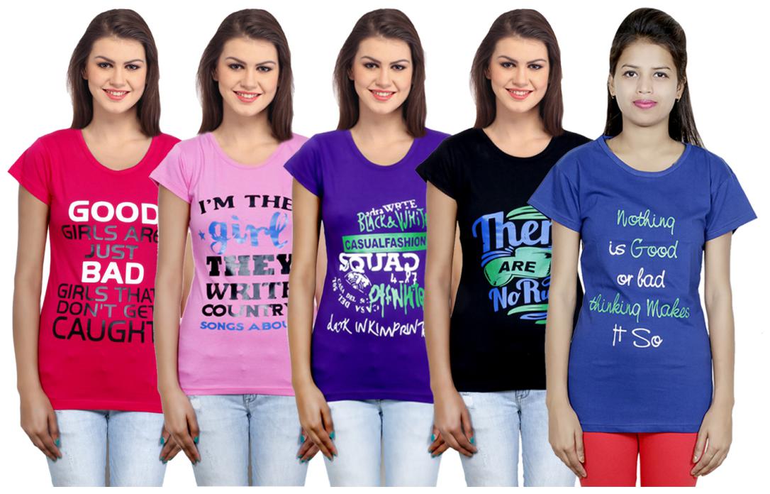 

IndiWeaves Girls Cotton T-Shirt(Pack Of 5 T-Shirt) Combo Offer