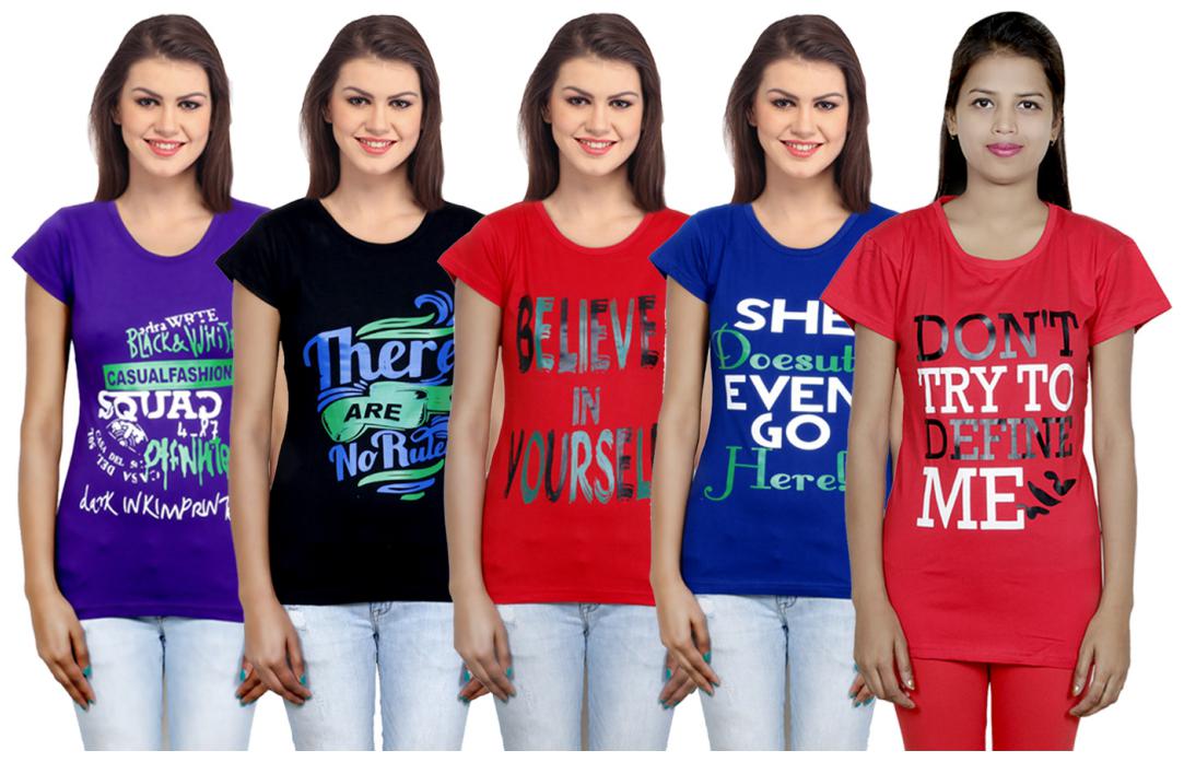 

IndiWeaves Girls Cotton T-Shirt(Pack Of 5 T-Shirt) Combo Offer