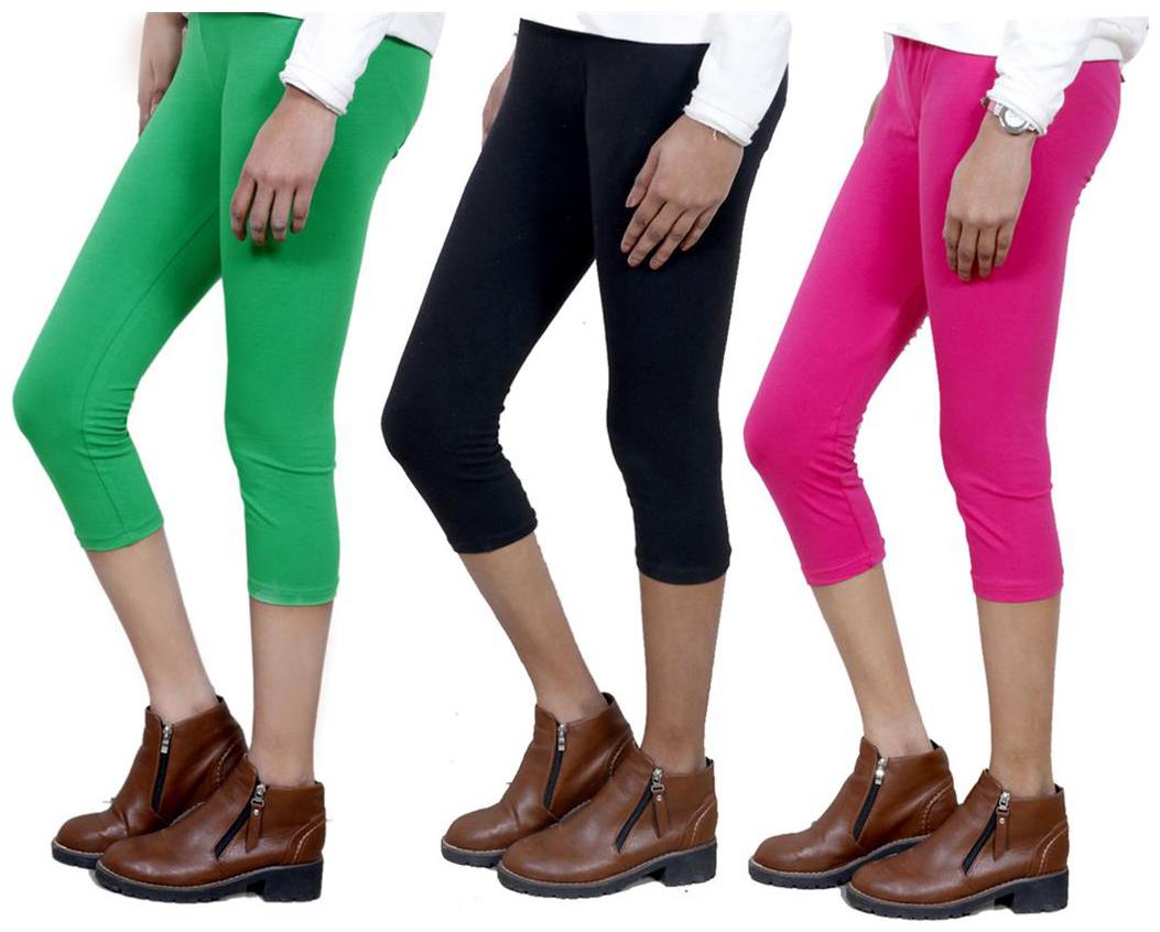 

IndiWeaves Girls Cotton Capri Combo-3