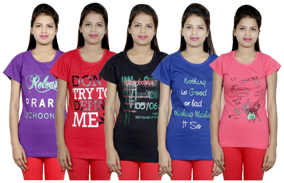 

IndiWeaves Girls Cotton T-Shirt(Pack Of 5 T-Shirt) Combo Offer