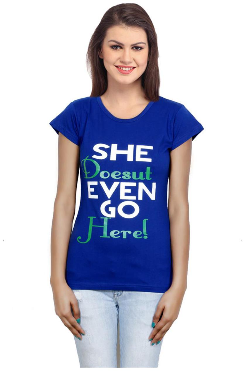 

IndiWeaves Girls Cotton Blue Top