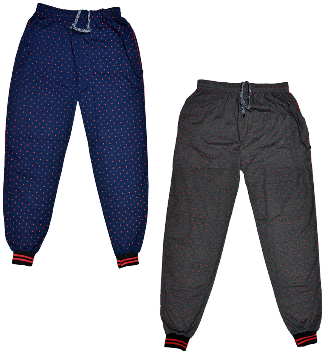

IndiWeaves Men Cotton Pranted Lowers Pyjama and Track Pants Pack of 2