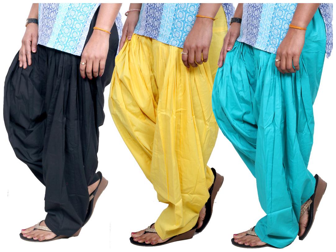 

IndiWeaves Multicolor Pack Of 3 Salwar