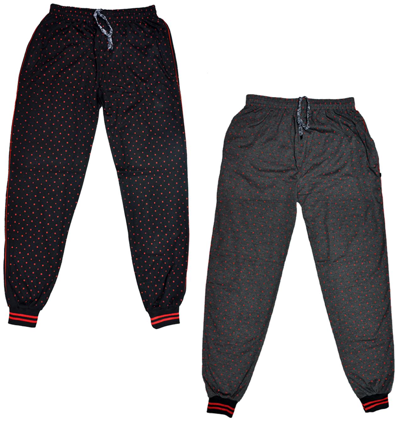 

IndiWeaves Men Cotton Pranted Lowers Pyjama and Track Pants Pack of 2