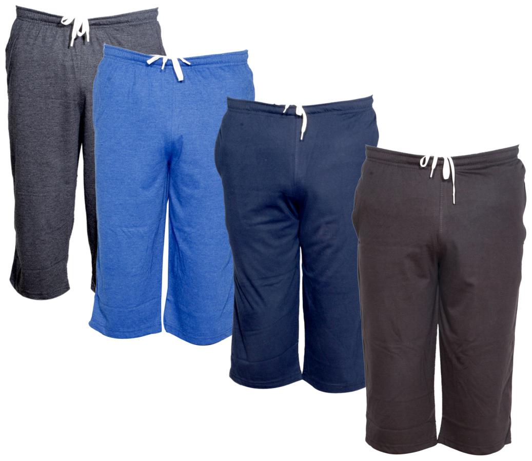 

IndiWeaves Men s Regular Fit Capri (Pack of -4) Grey Blue Blue Brown 34