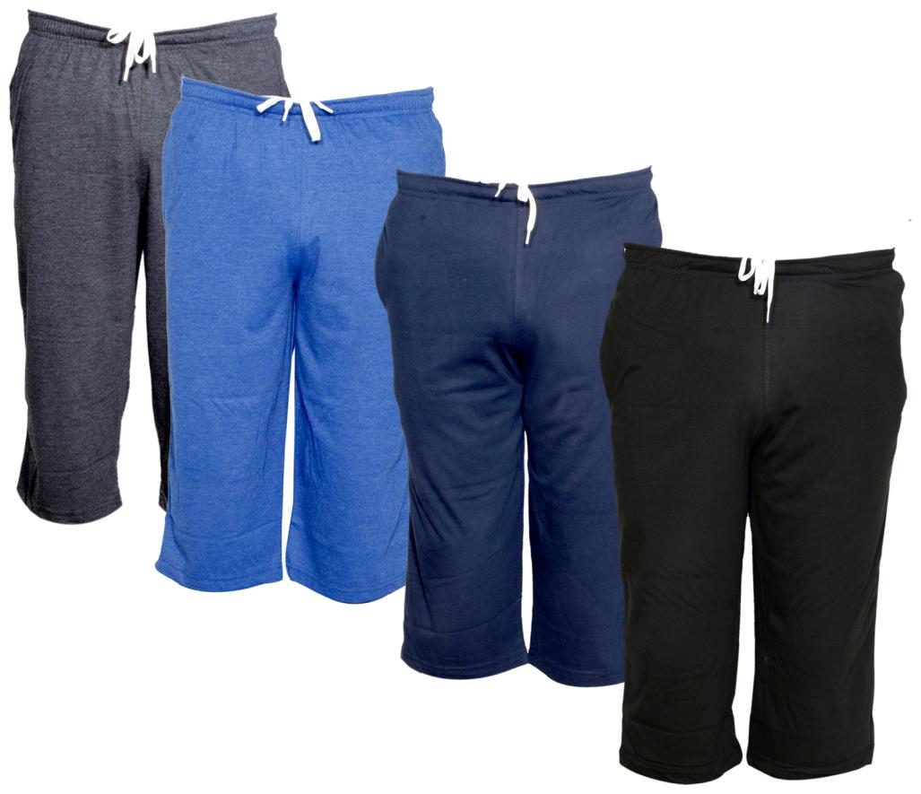 

IndiWeaves Men s Regular Fit Capri (Pack of -4) Grey Blue Blue Black 34