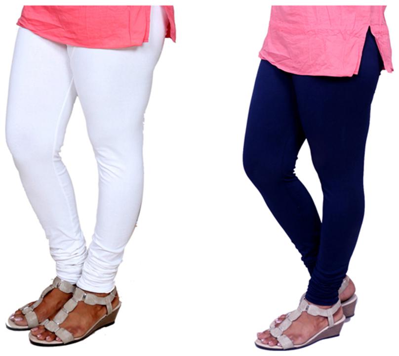 

IndiWeaves Multi Color Cotton Churidar Legging Pack of 2