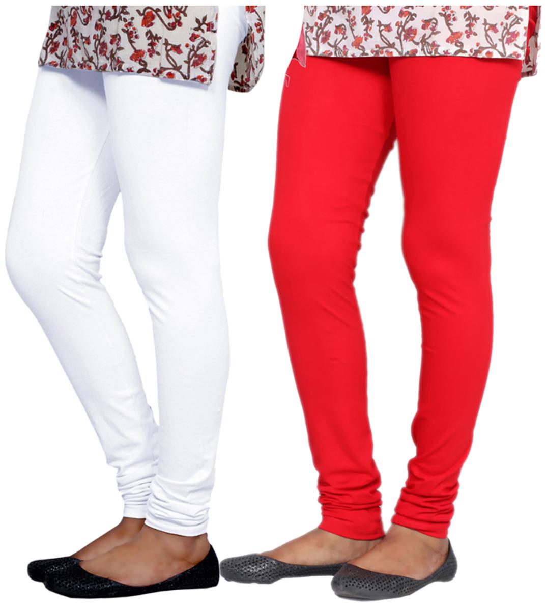 

IndiWeaves Multi Color Cotton Churidar Legging Pack of 2