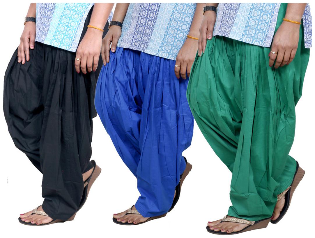 

Indiweaves Cotton Patiala - Multi