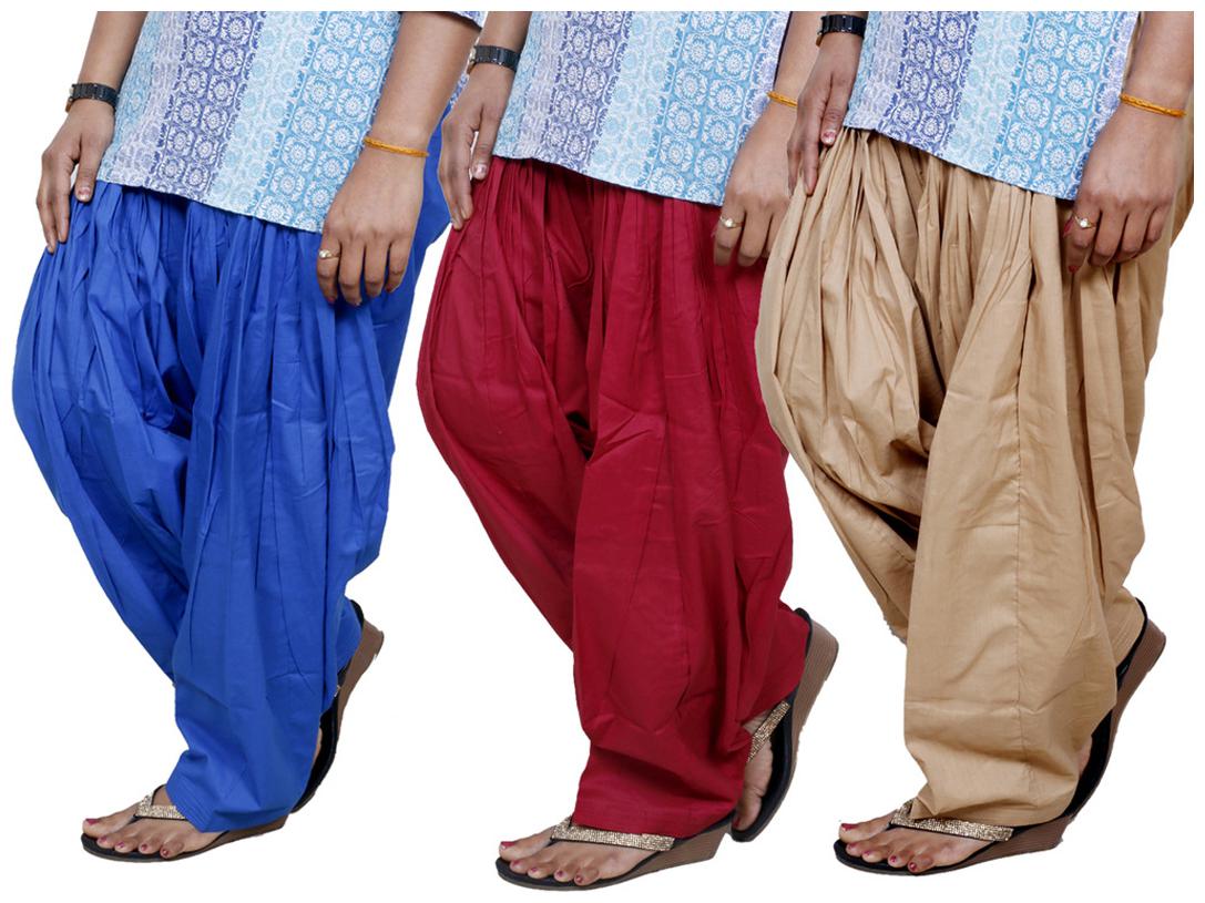 

IndiWeaves Multicolor Pack Of 3 Salwar