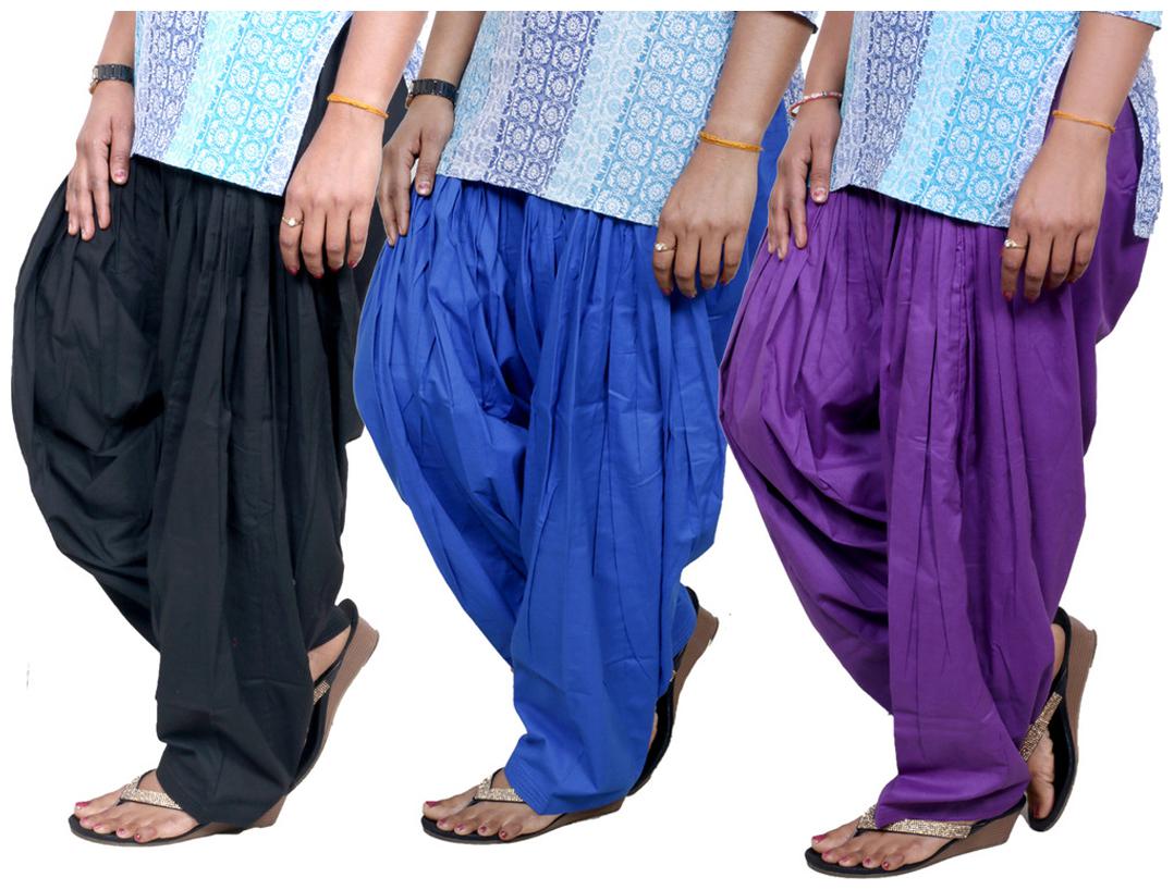 

IndiWeaves Multicolor Pack Of 3 Salwar
