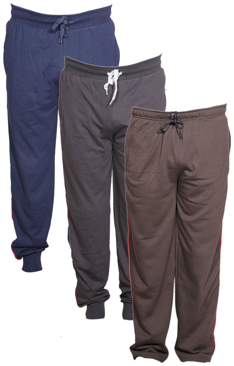 

IndiWeaves Men s Premium 2 Cotton and 1 Warm Wollen Lower Track Pants with 1 Zipper Pocket and 1 Open Pocket For Winter (Pack of-3)