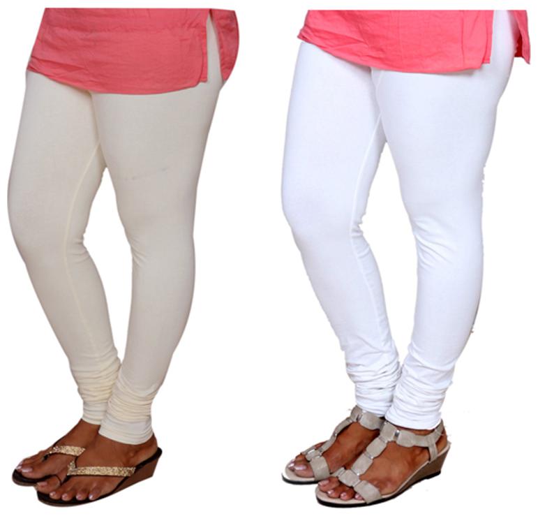 

IndiWeaves Multi Color Cotton Churidar Legging Pack of 2
