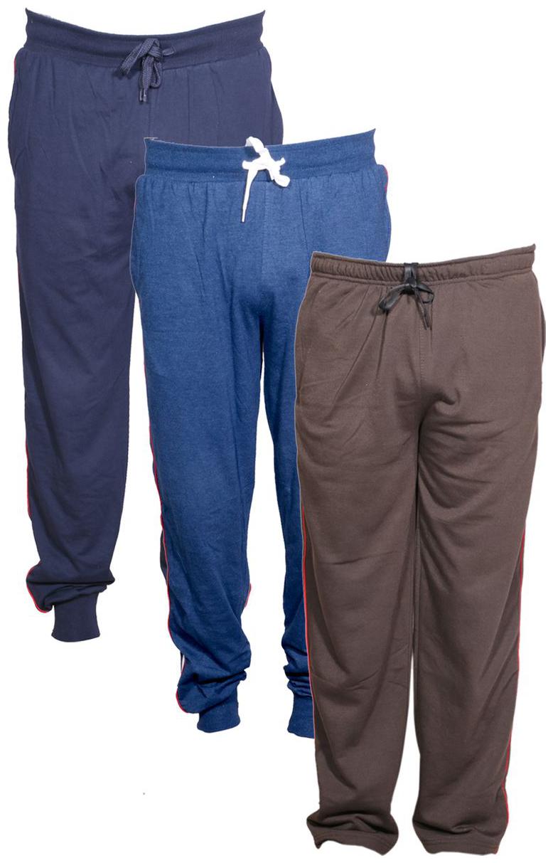 

IndiWeaves Men s Premium 2 Cotton and 1 Warm Wollen Lower Track Pants with 1 Zipper Pocket and 1 Open Pocket For Winter (Pack of-3)