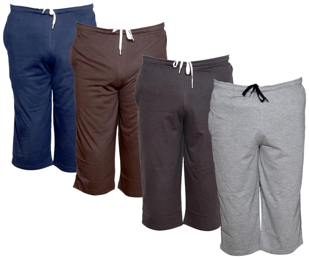 

IndiWeaves Men s Regular Fit Capri (Pack of -4) Blue Brown Brown Grey 34